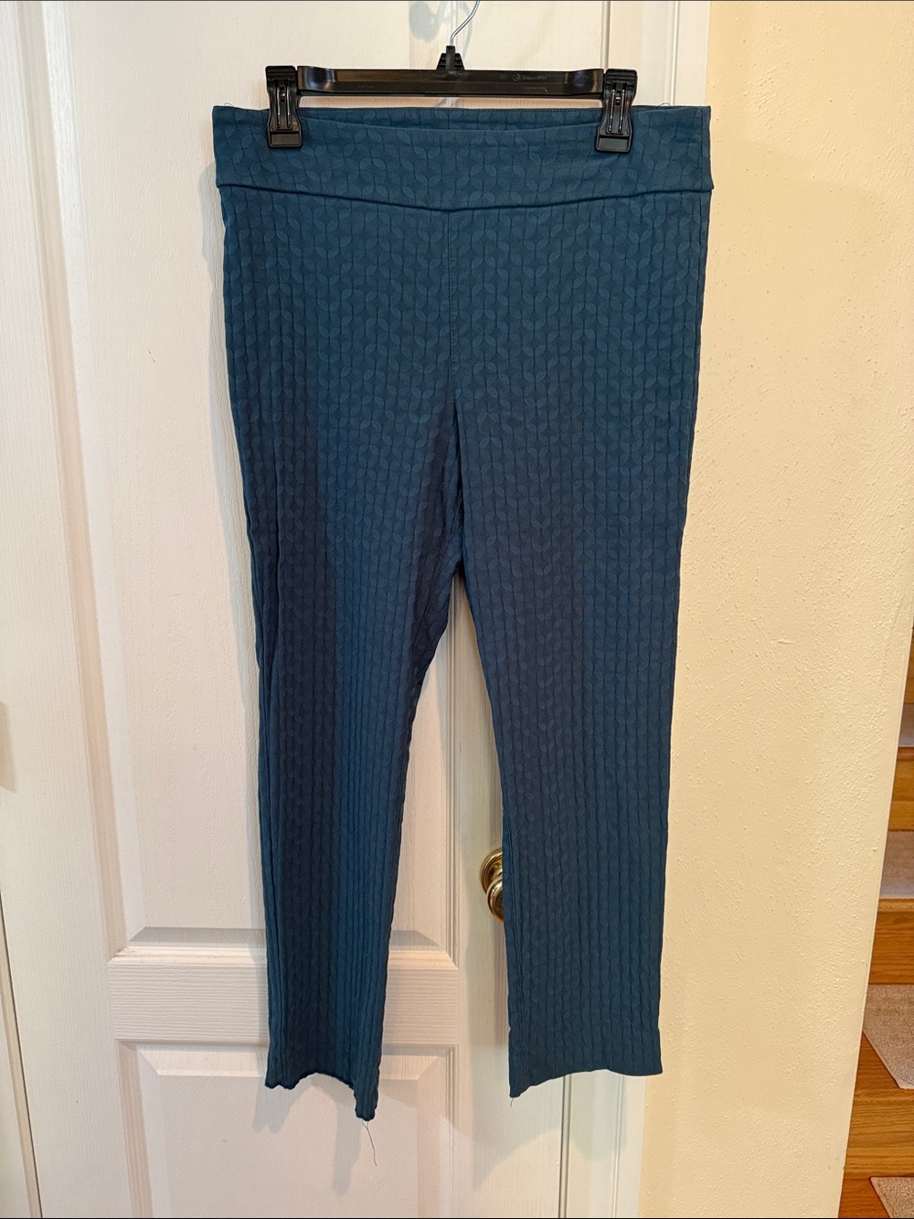 Margaret M Teal Textured Pull-On Leggings